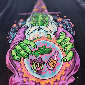 Zumiez A.Lab Mystical Wizard Money Graphic Tee S- BLACK